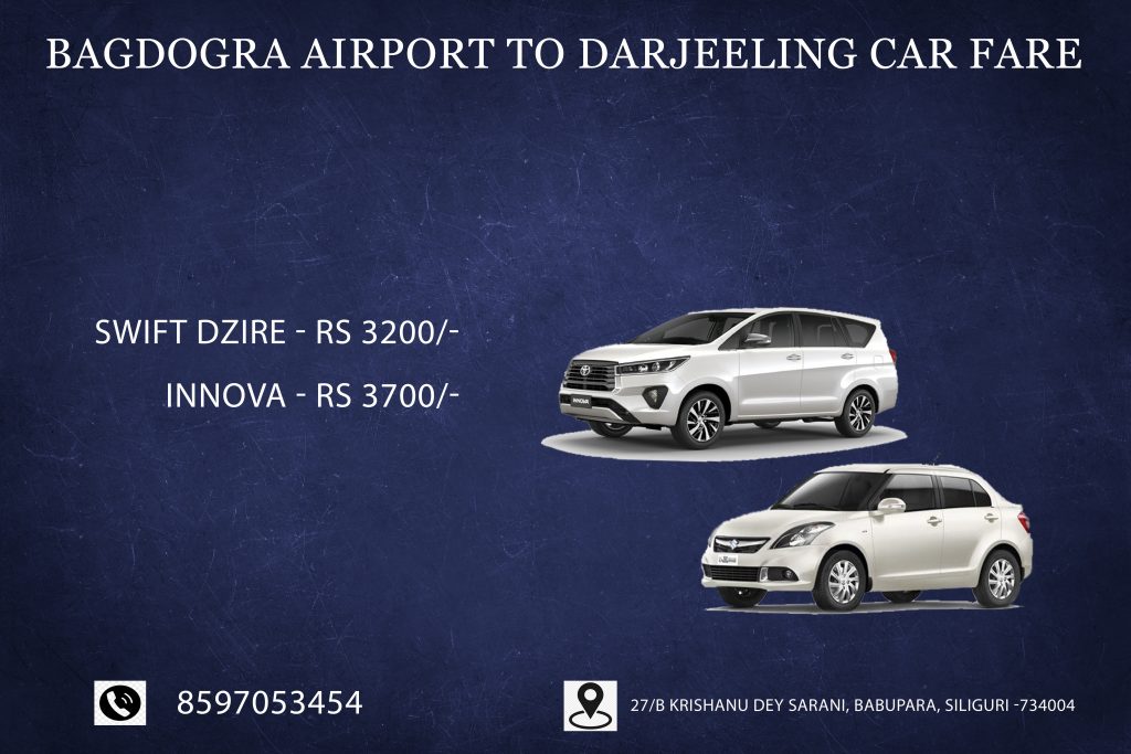 Bagdogra Airport to Darjeeling car fare