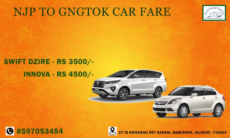 NJP to Gangtok car fare