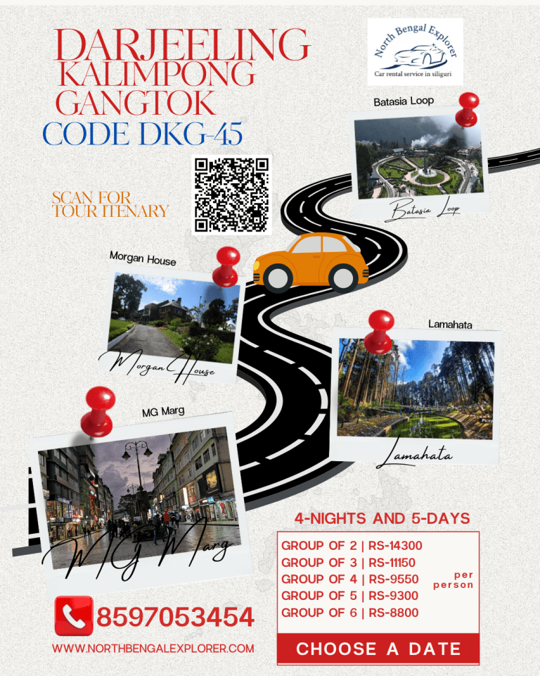 4 Nights 5 Days Darjeeling, Kalimpong and Gangtok Tour Plan