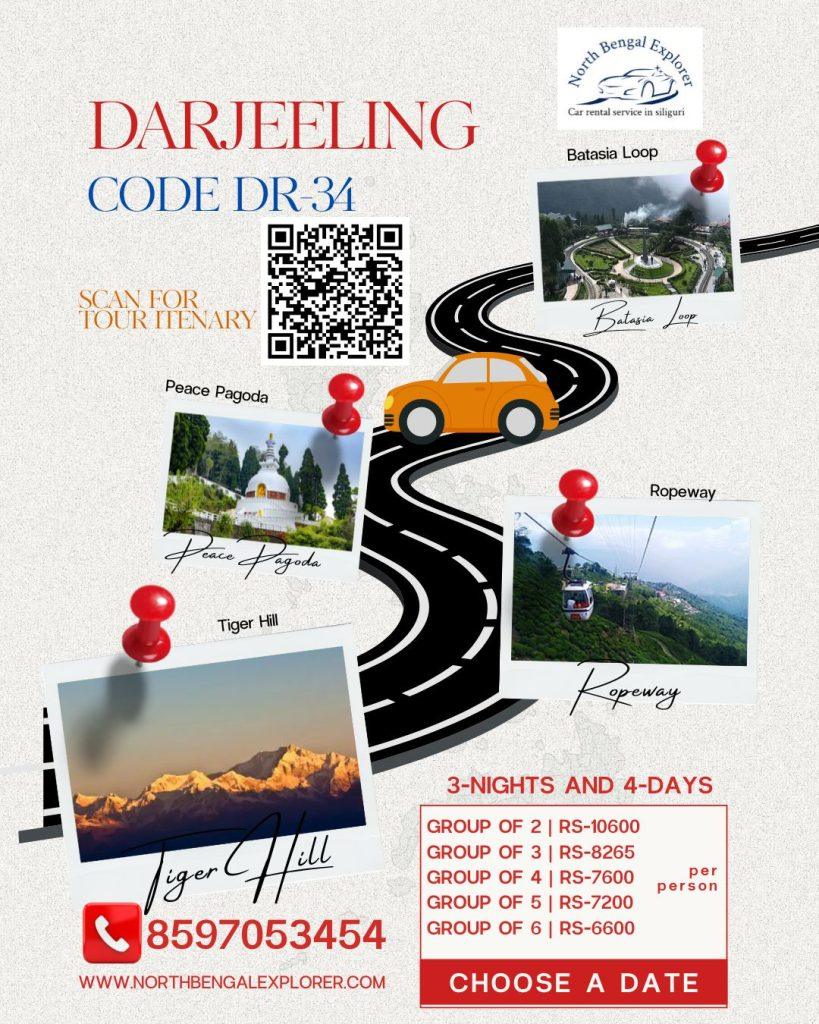 3 Nights 4 Days Darjeeling Tour Plan